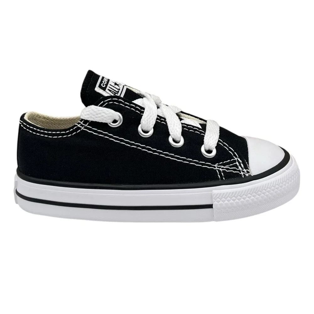 Converse Chuck Taylor All Star Toddler Boys Canvas Ox Classic Shoe 7 Black White